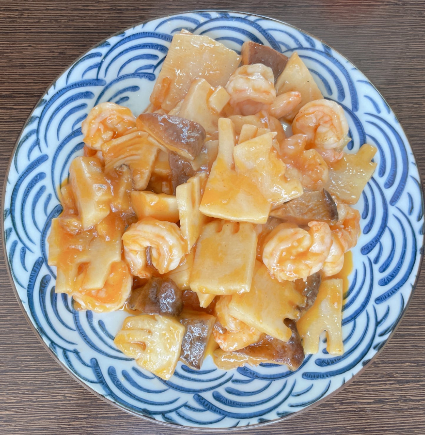 №151 GAMBAS CON BAMBU Y SETAS CHINA